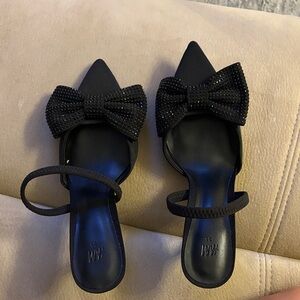 H&M Elegant Black Bow Heels